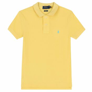 Older Boys Yellow Logo Polo Shirt
