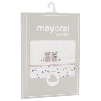 White Teddy Bear Bibs ( 2 Pack )