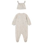 Baby Boys Beige Elephant Babygrow Set, 2, hi-res