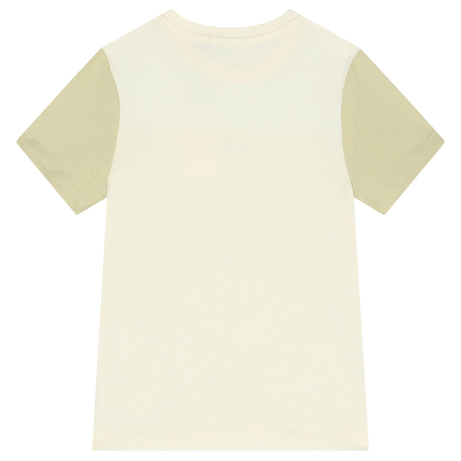 Boys White & Beige Logo T-Shirt, 2, hi-res image number null