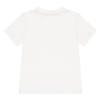 Younger Boys White Logo T-Shirt