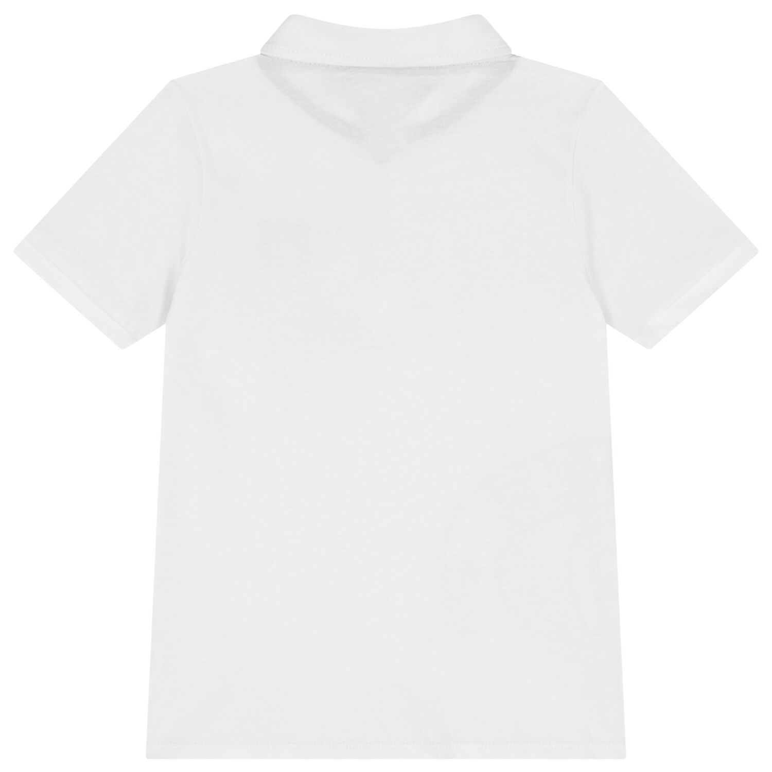 Boys White Logo Polo Shirt, 1, hi-res