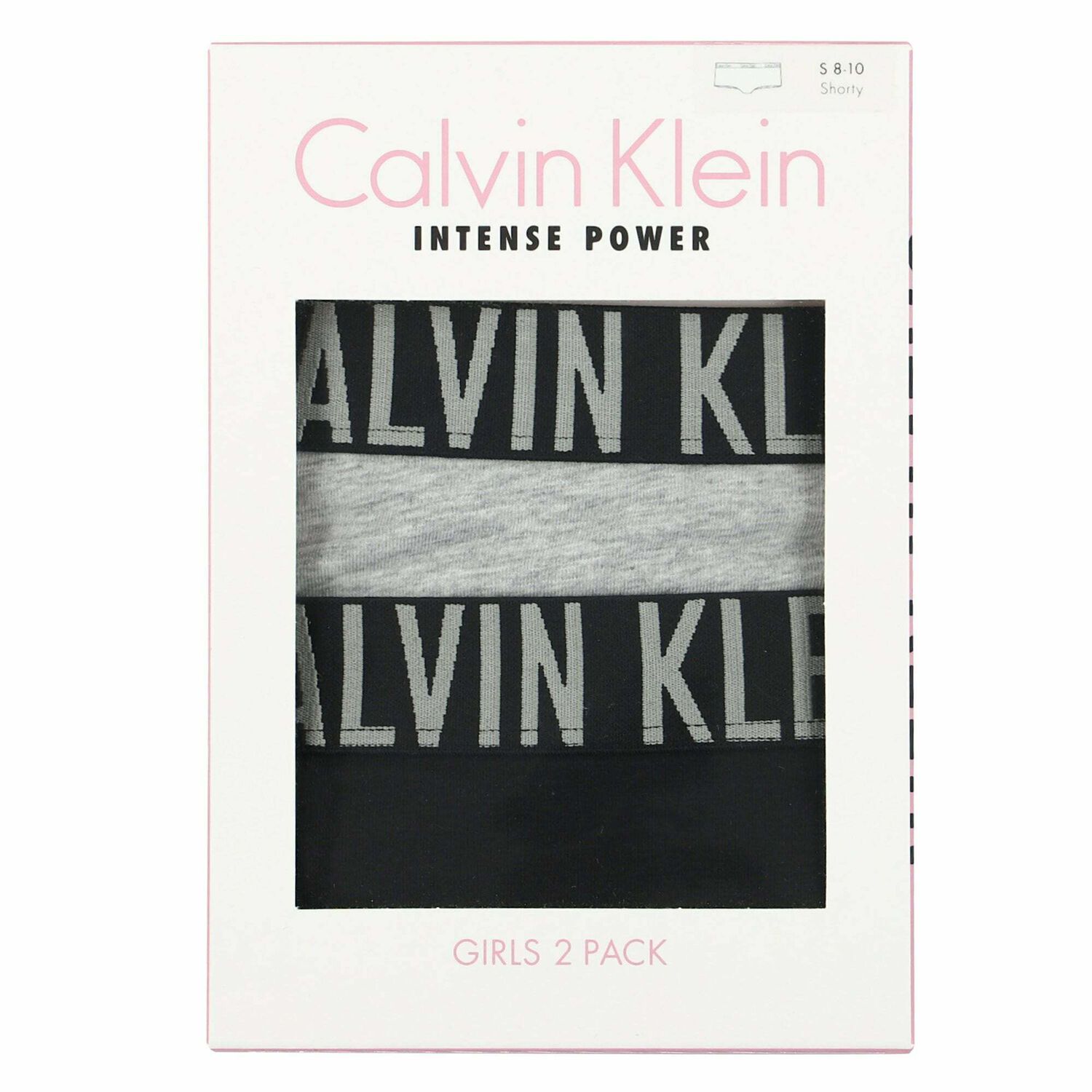 Girls Grey & Black Knickers (2 Pack), 1, hi-res image number null