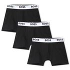 Boys Black Boxer Shorts (3-Pack), 1, hi-res