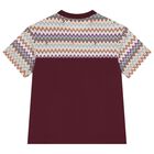 Boys Burgundy Zigzag T-Shirt, 2, hi-res