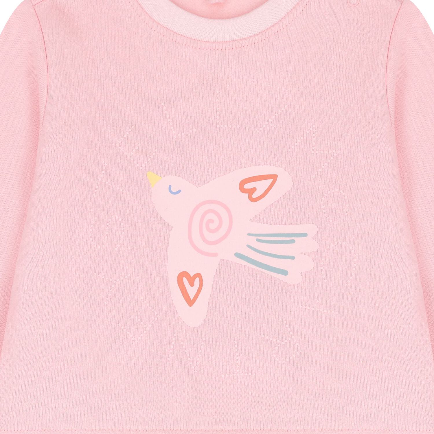 Younger Girls Pink Bird Logo Sweatshirt, 1, hi-res