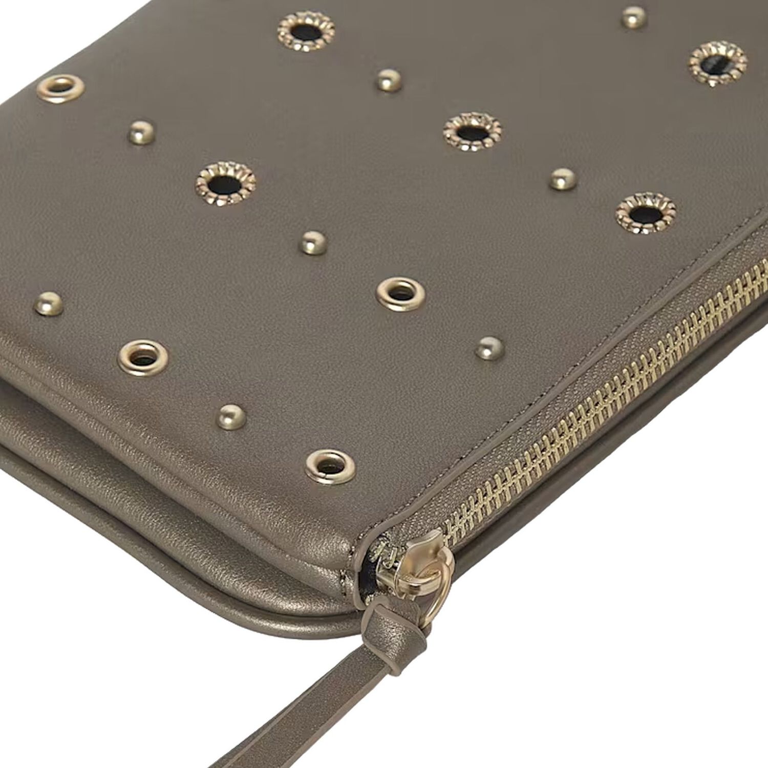 Girls Gold & Beige Studded Bag, 1, hi-res