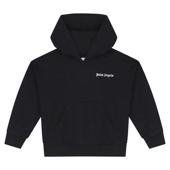 Black Logo Hooded Top