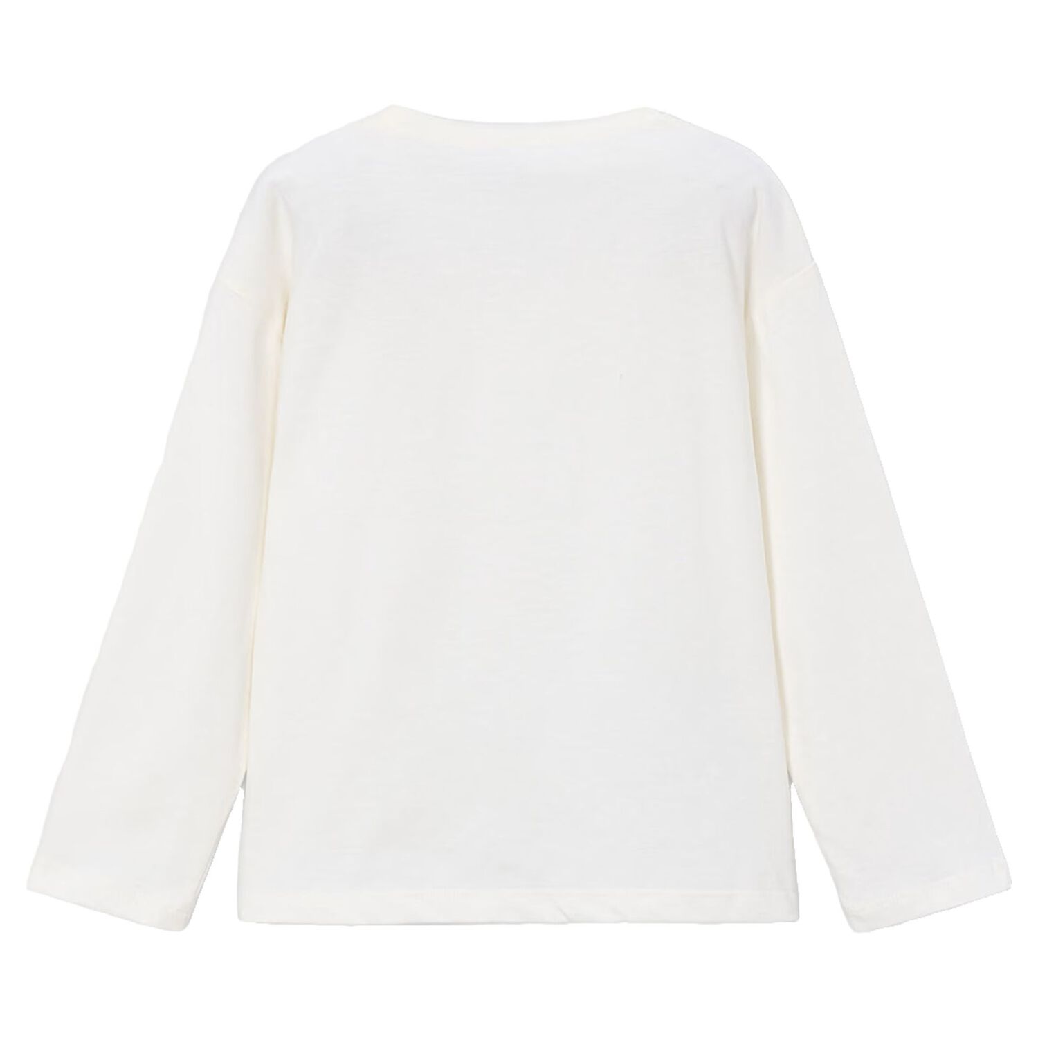 Girls Ivory Embellished Long Sleeve Top, 1, hi-res