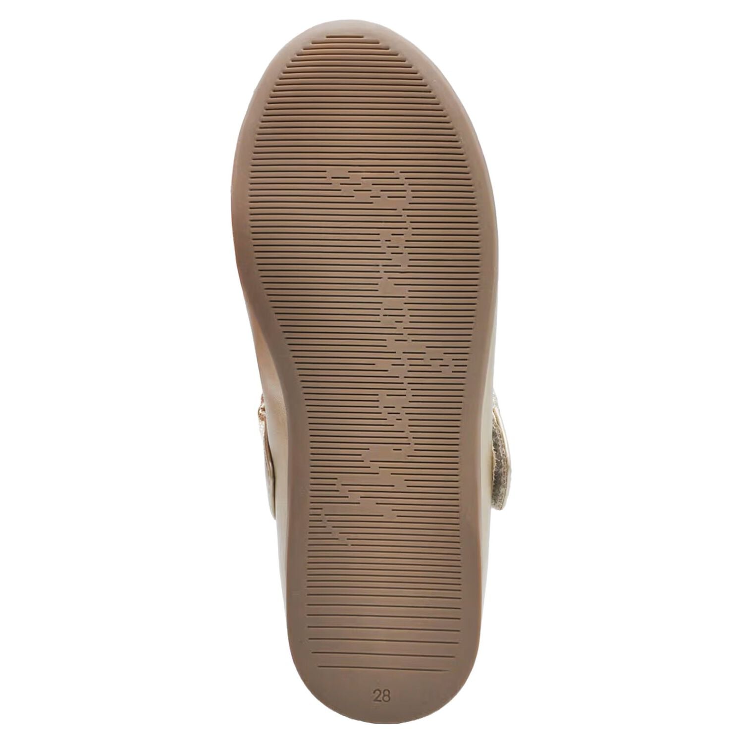 Girls Gold Bow Shoes, 3, hi-res
