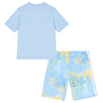 Blue Logo Shorts Set