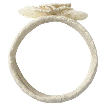 Baby Girls Beige Flower Knitted Headband