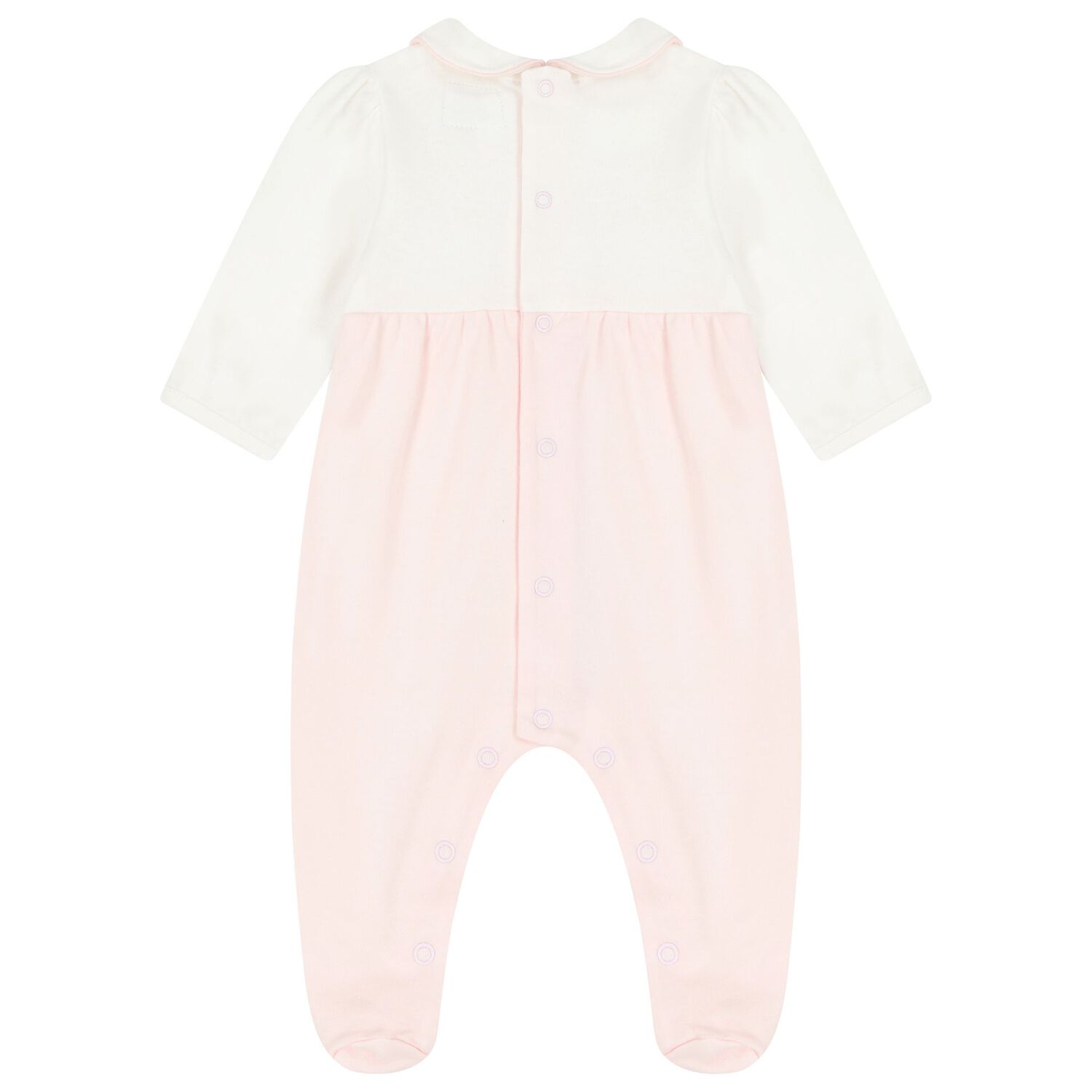 Baby Girls Pink & White Floral Babygrow, 1, hi-res image number null