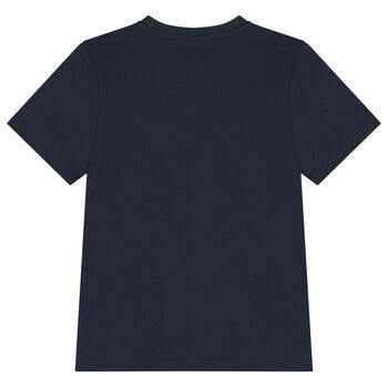 قميص للأولاد باللون الكحلي بشعار