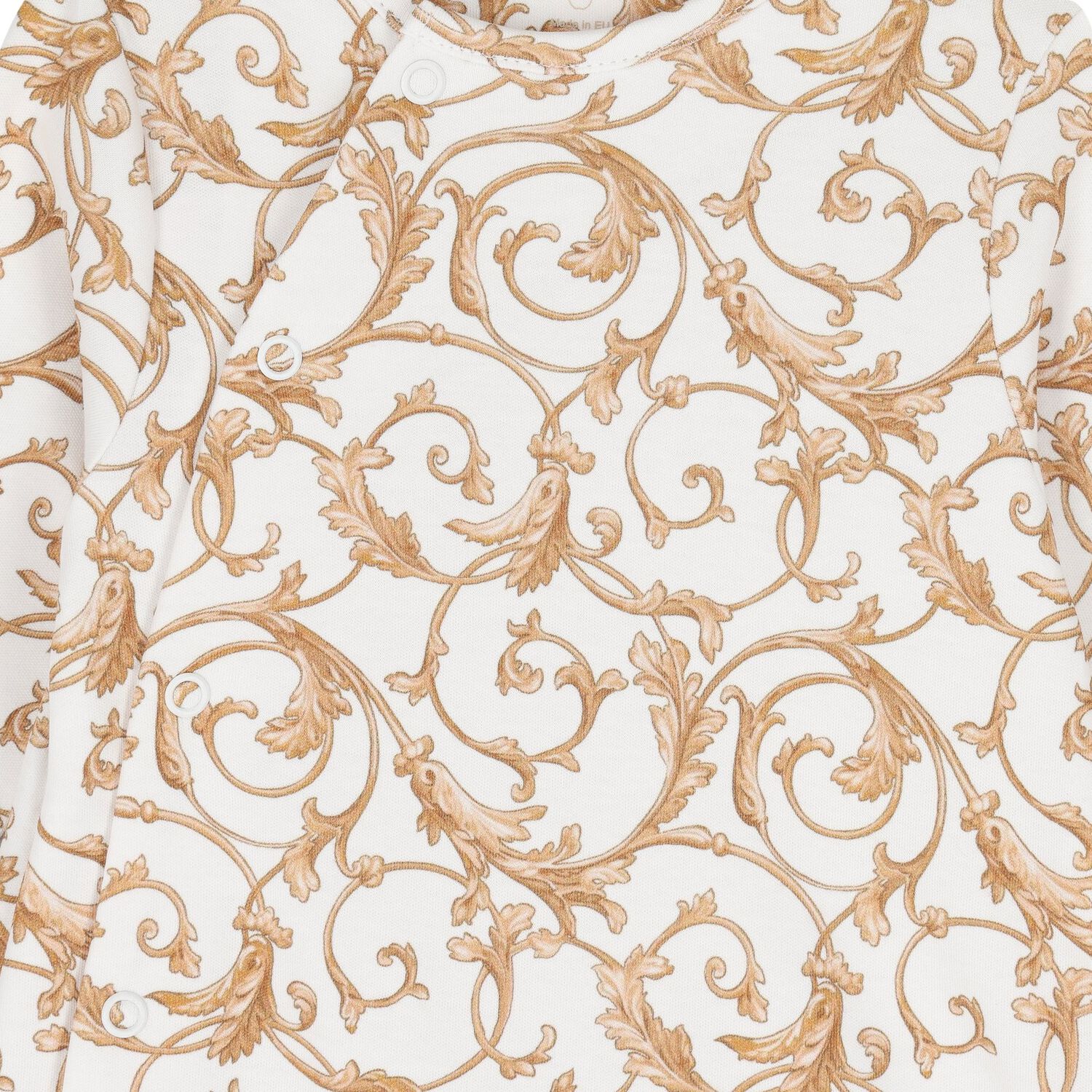 White & Gold Babygrow, 1, hi-res