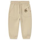 Younger Boys Beige Joggers, 2, hi-res