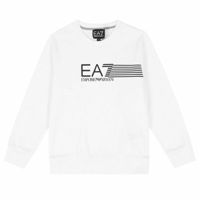 Boys White Logo Sweatshirt