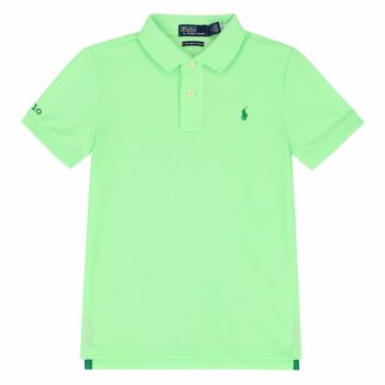 Boys Green Logo Polo Shirt 