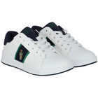 Boys White Polo Bear Trainers, 1, hi-res