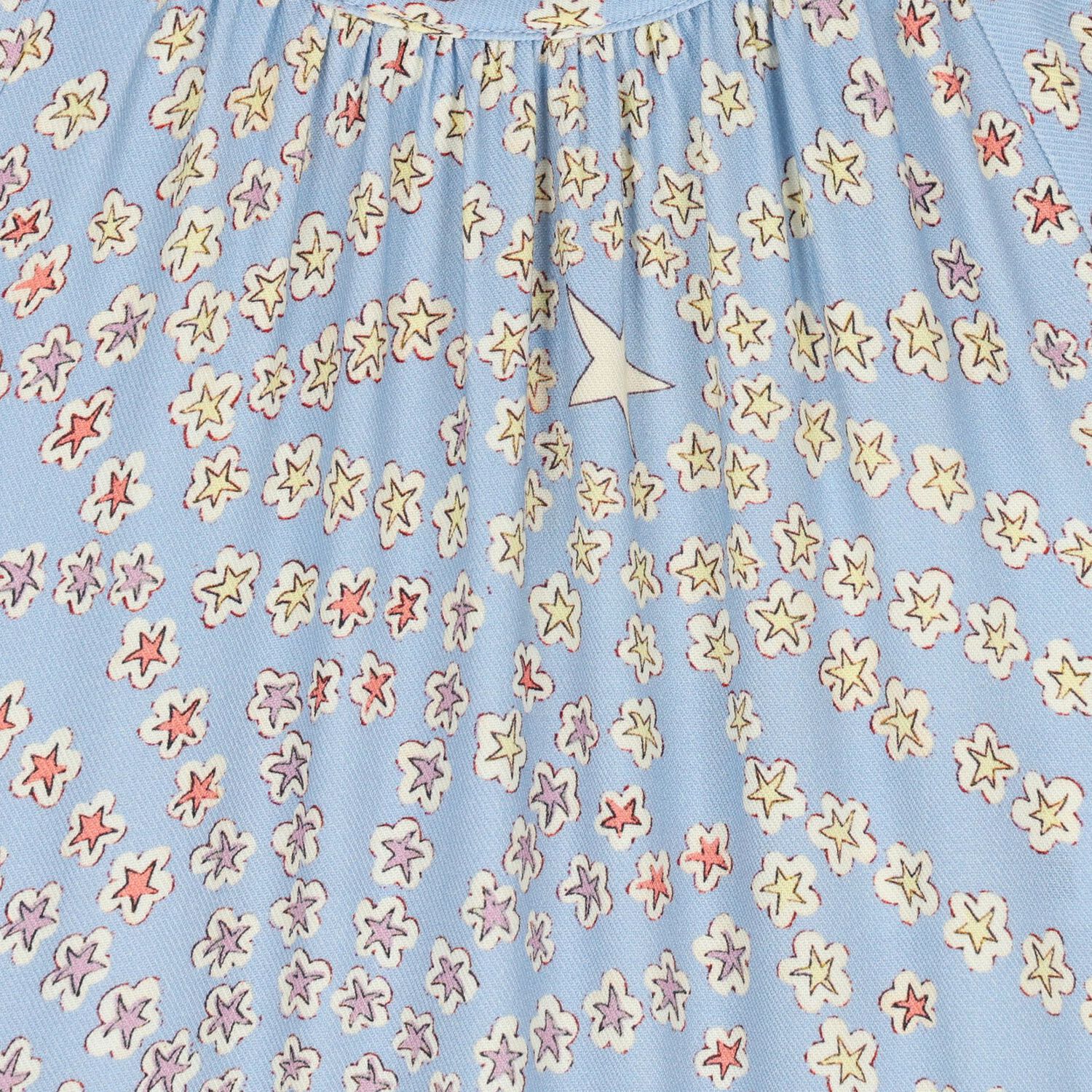 Girls Blue Star Tiered Dress, 1, hi-res