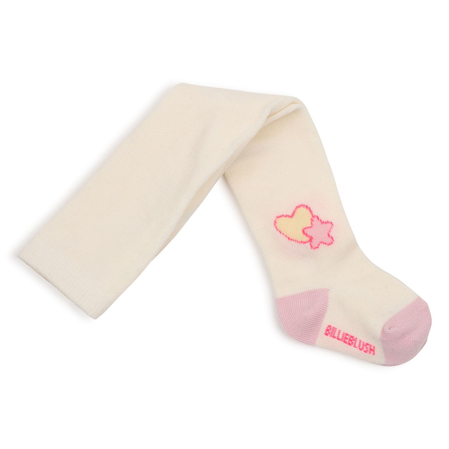 Baby Girls Ivory Logo Tights, 1, hi-res