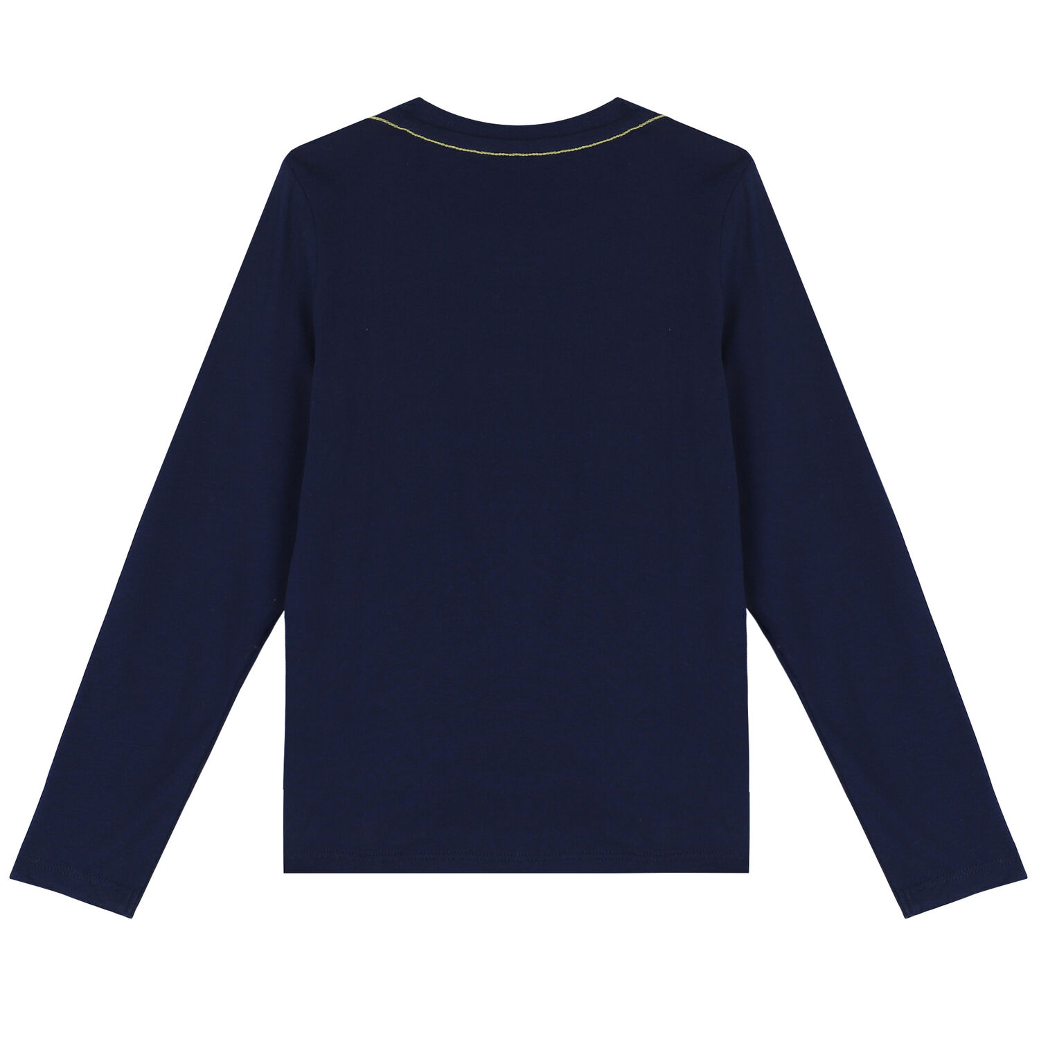 Boys Navy Logo Long Sleeve Top, 3, hi-res image number null