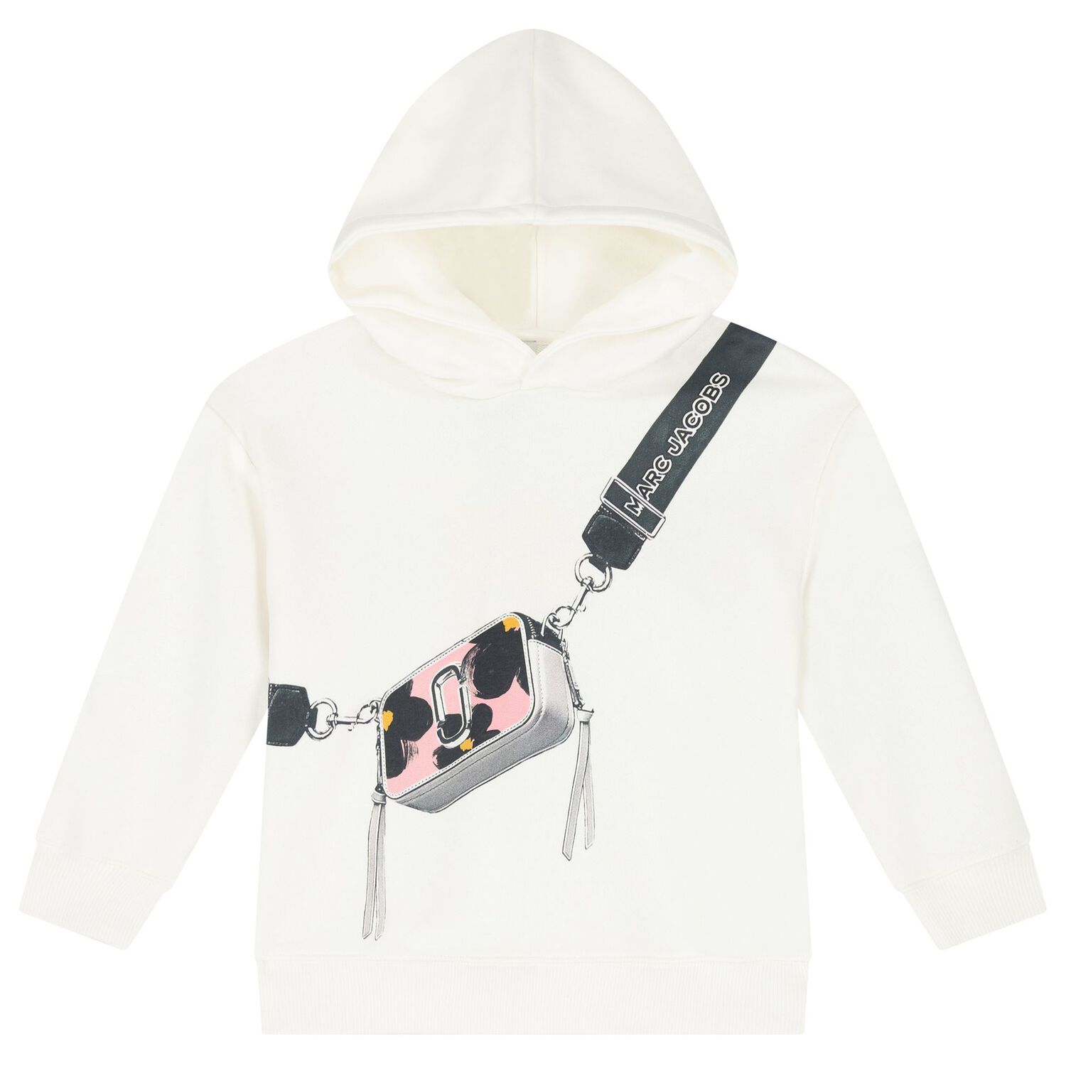 Girls Ivory Logo Bag Hooded Top, 1, hi-res image number null