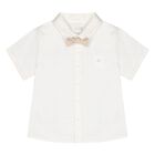 Younger Boys Beige & Ivory Shorts Set, 2, hi-res