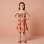 Girls Pink Floral Dress, 1, hi-res
