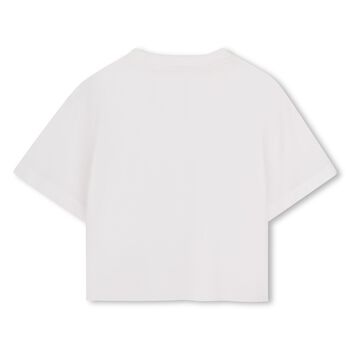 Girls Mini Me White Logo T-Shirt