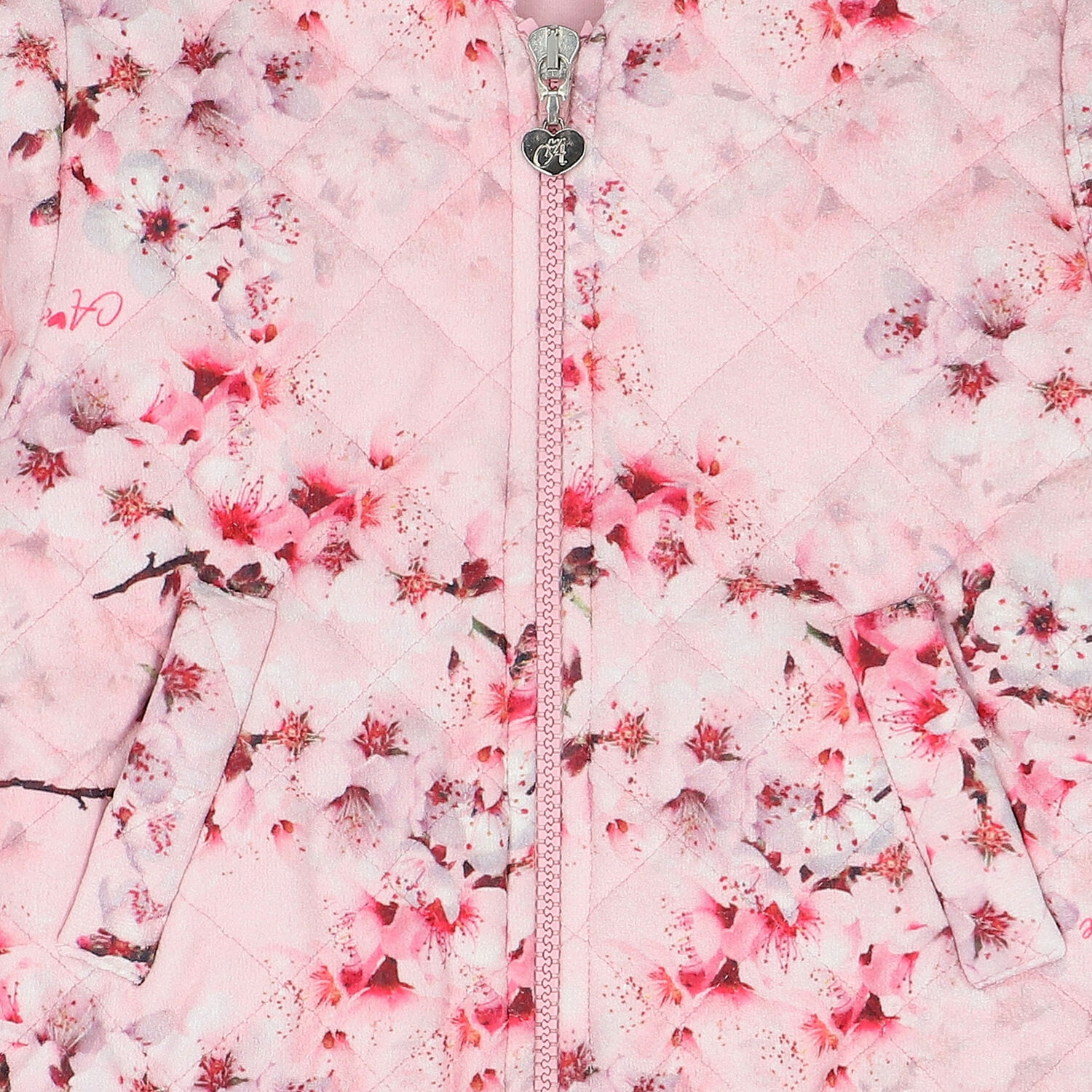 Girls Pink Floral Jacket, 1, hi-res image number null