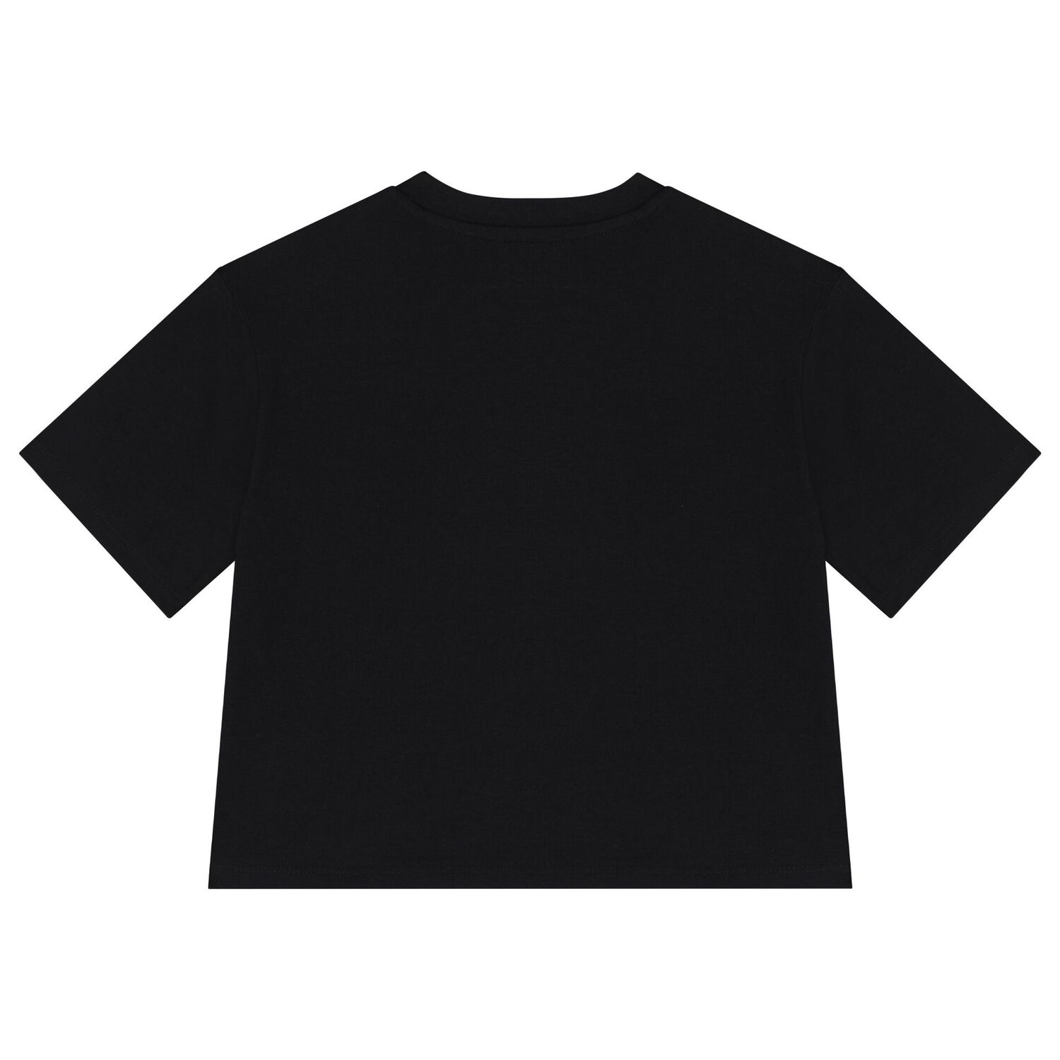 Girls Black Logo Diamante T-Shirt, 3, hi-res