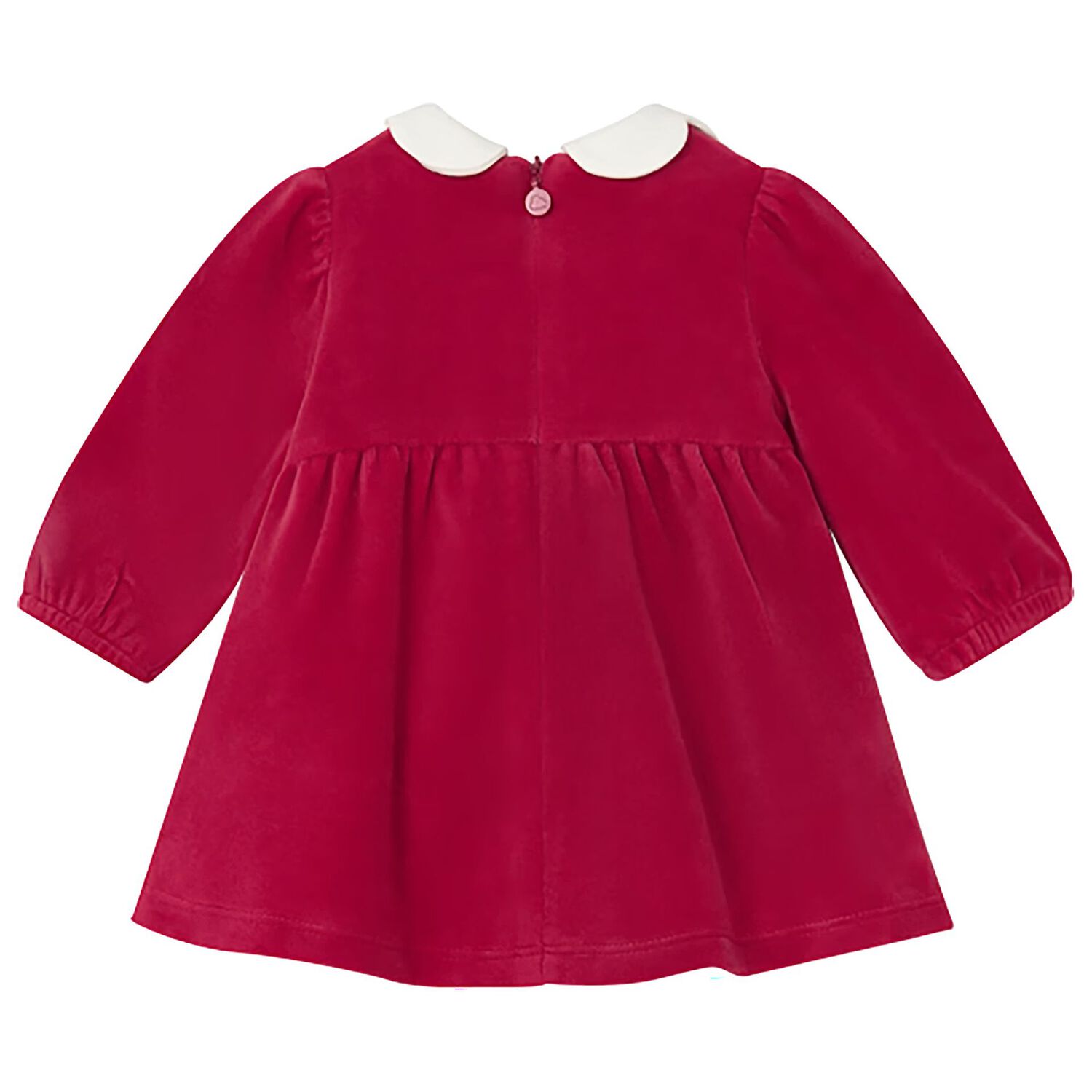 Baby Girls Red Bow Dress, 1, hi-res image number null