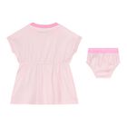 Baby Girls Pink Logo Dress Set, 1, hi-res