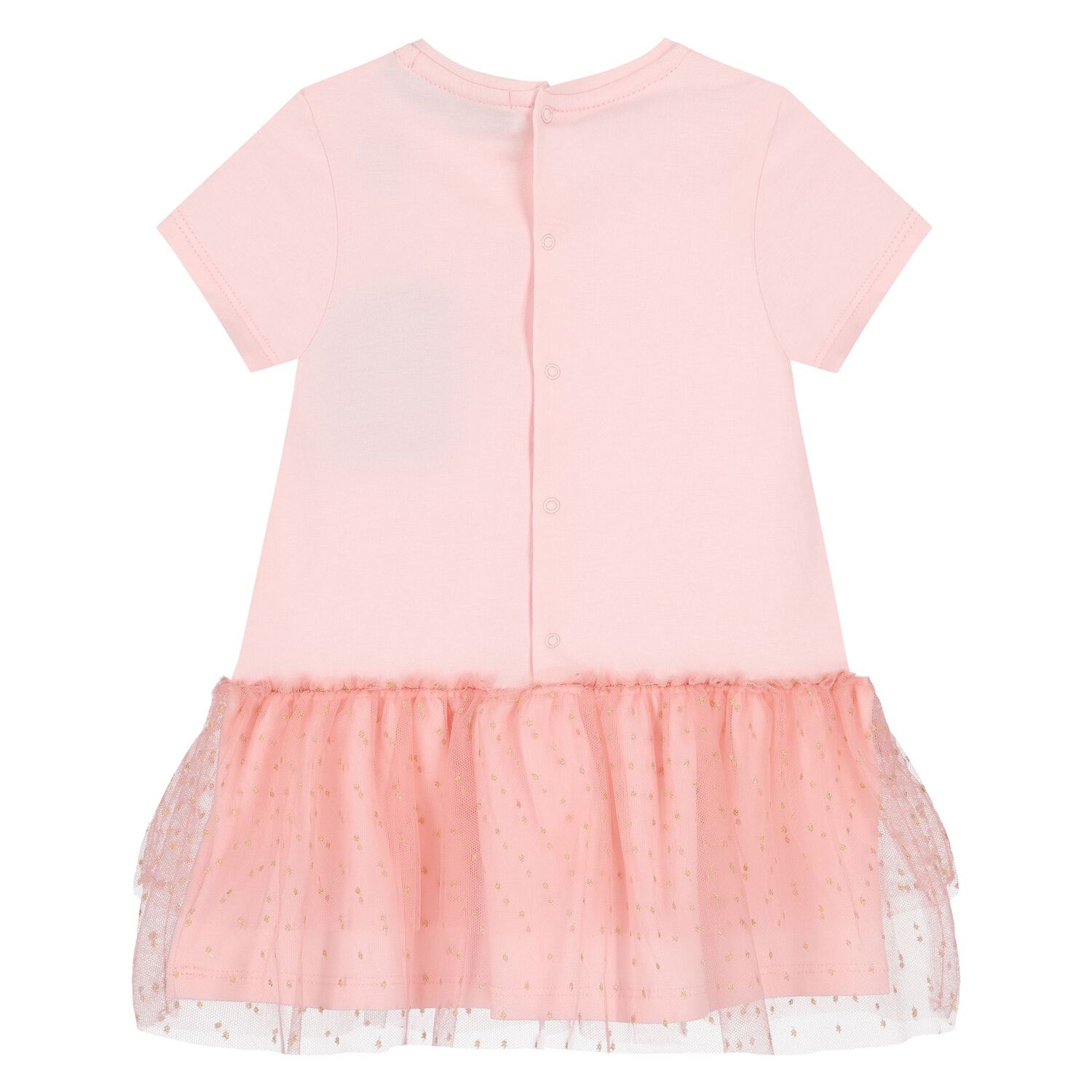 Younger Girls Pink Hearts Dress, 2, hi-res