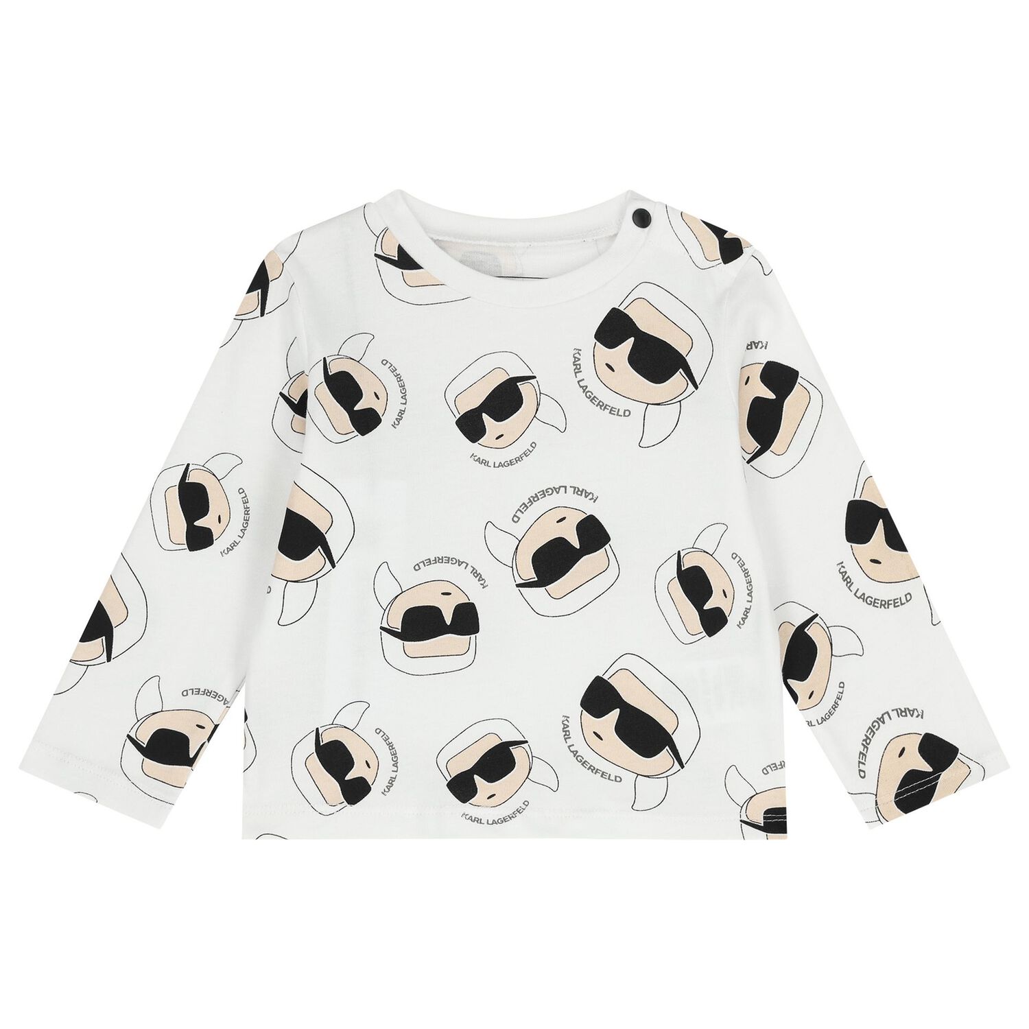 طقم دونغرى للاولاد بطبعه ايكونك باللون الاسود والابيض , 1, hi-res