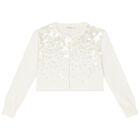 Girls Ivory Sequin Cardigan, 1, hi-res