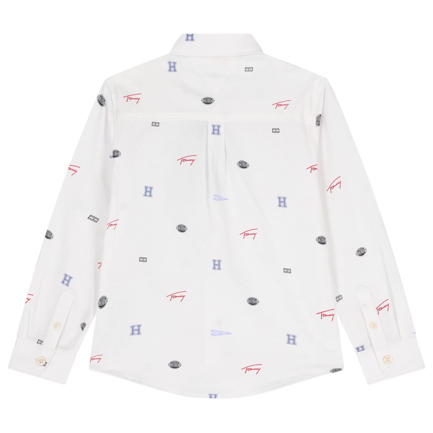 Boys White Logo Shirt, 1, hi-res