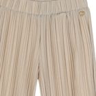 Girls Beige & Silver Pleated Trousers, 1, hi-res