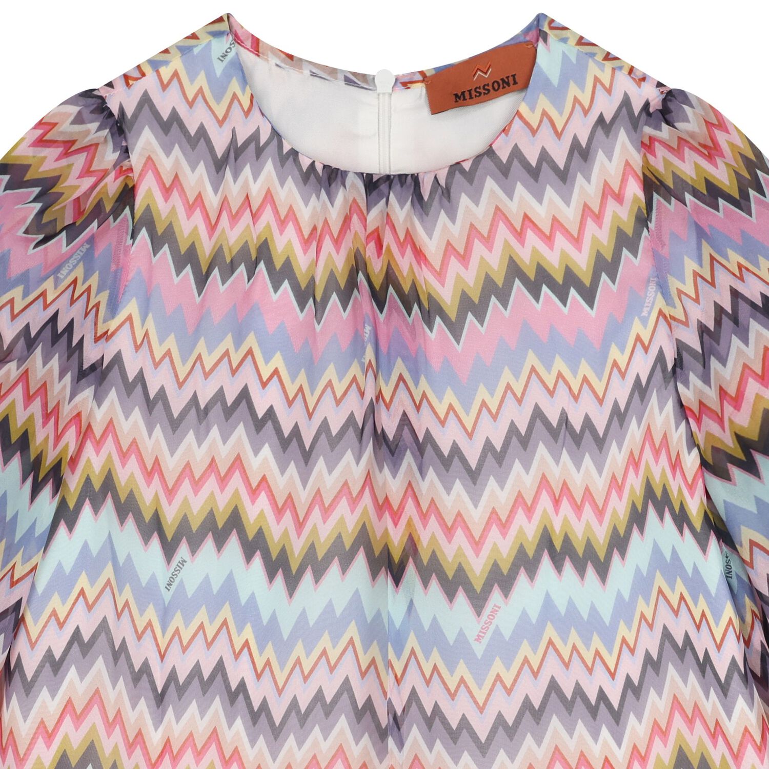 Girls Multi-Coloured Zigzag Dress, 1, hi-res