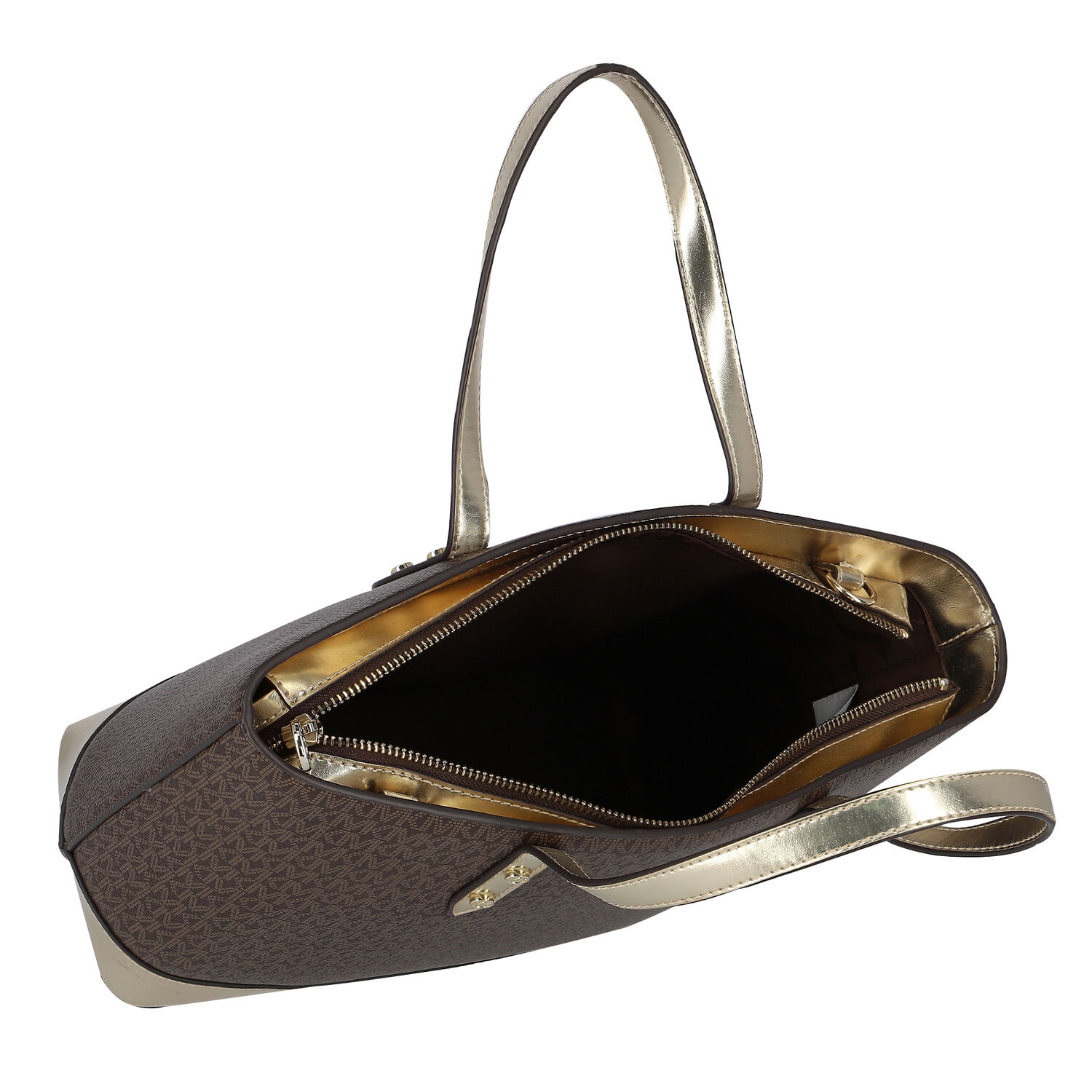 حقيبة كتف بالشعار باللون البنى للبنات, 1, hi-res image number null