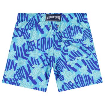 Boys Blue Turtle Swim Shorts