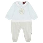 Baby Boys Blue Logo Babygrow, 2, hi-res