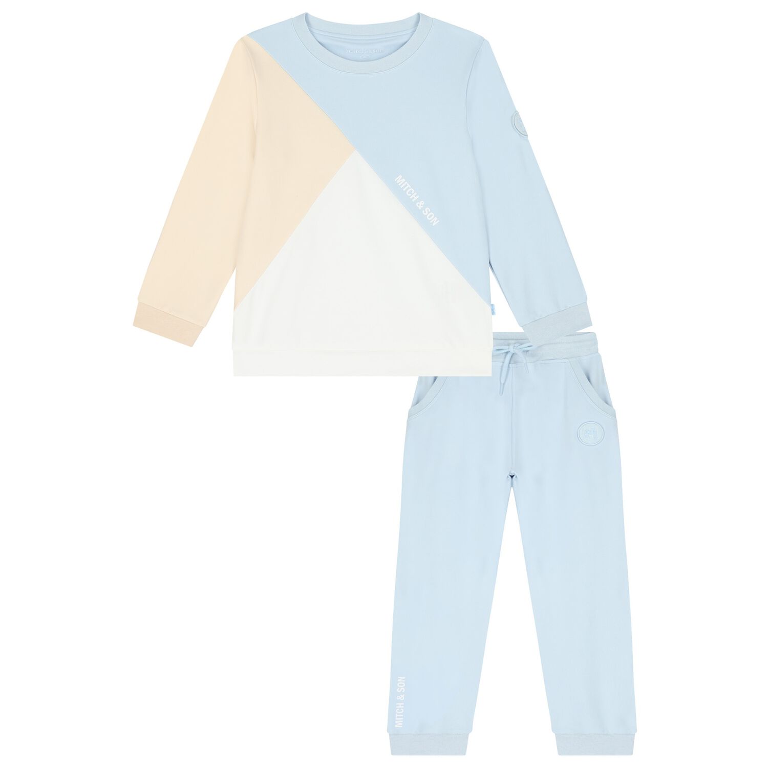 Boys Blue Logo Tracksuit, 1, hi-res