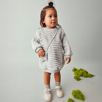 Younger Girls Grey Dress Set