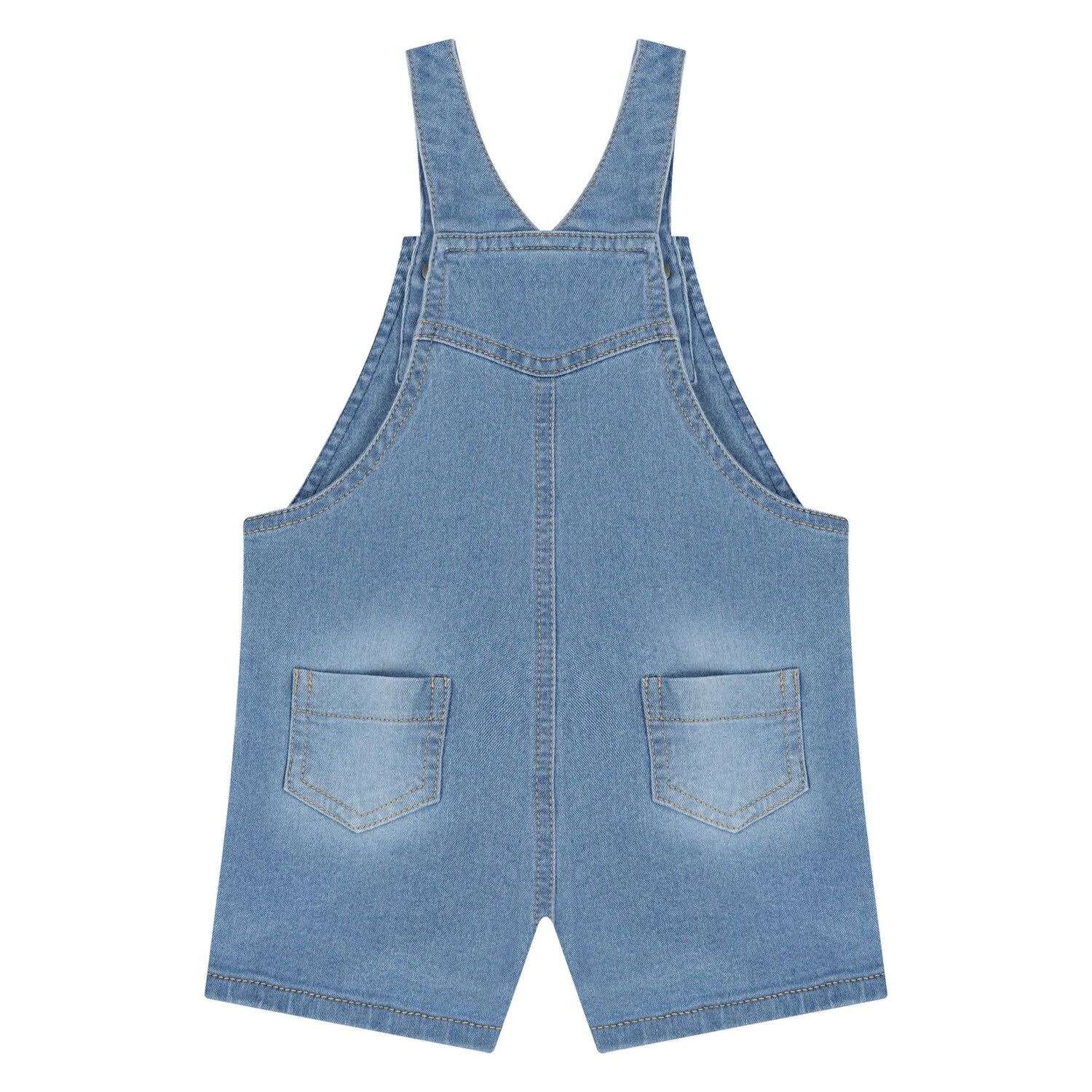 Baby Boys Blue Denim Dungaree Set, 2, hi-res image number null