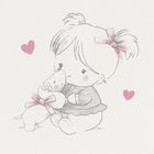 Younger Girls Ivory Long Sleeve Top, 2, hi-res
