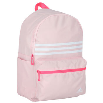 حقيبة ظهر بالشعار باللون الوردي 