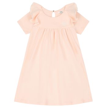 Girls Pink Logo Dress