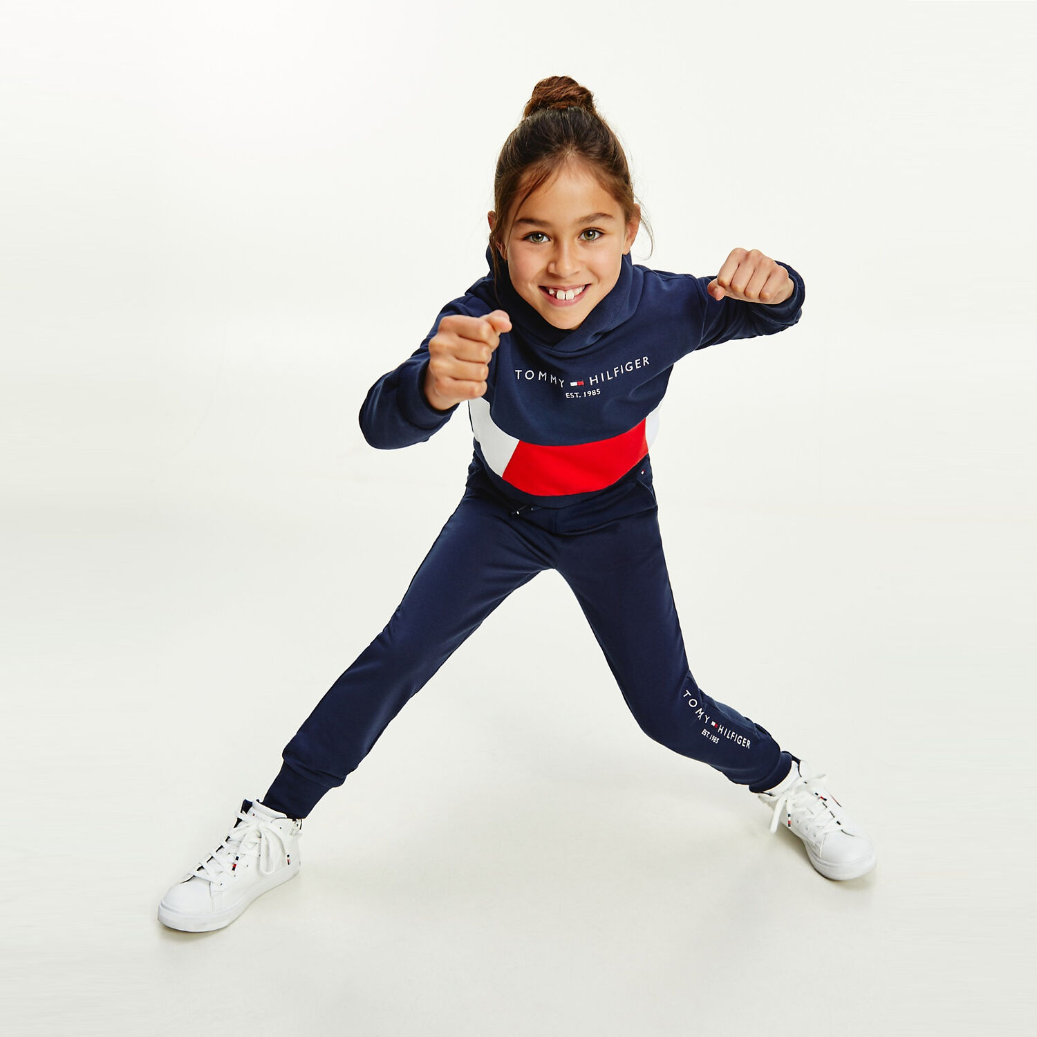 Girls Navy Logo Tracksuit, 1, hi-res